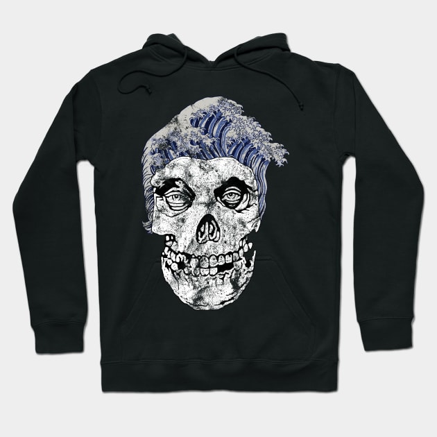 Skull Head Waves Color Hoodie by FUMANTO